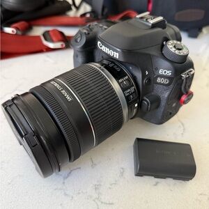 Canon EOS 80D Black DSLR with Lens